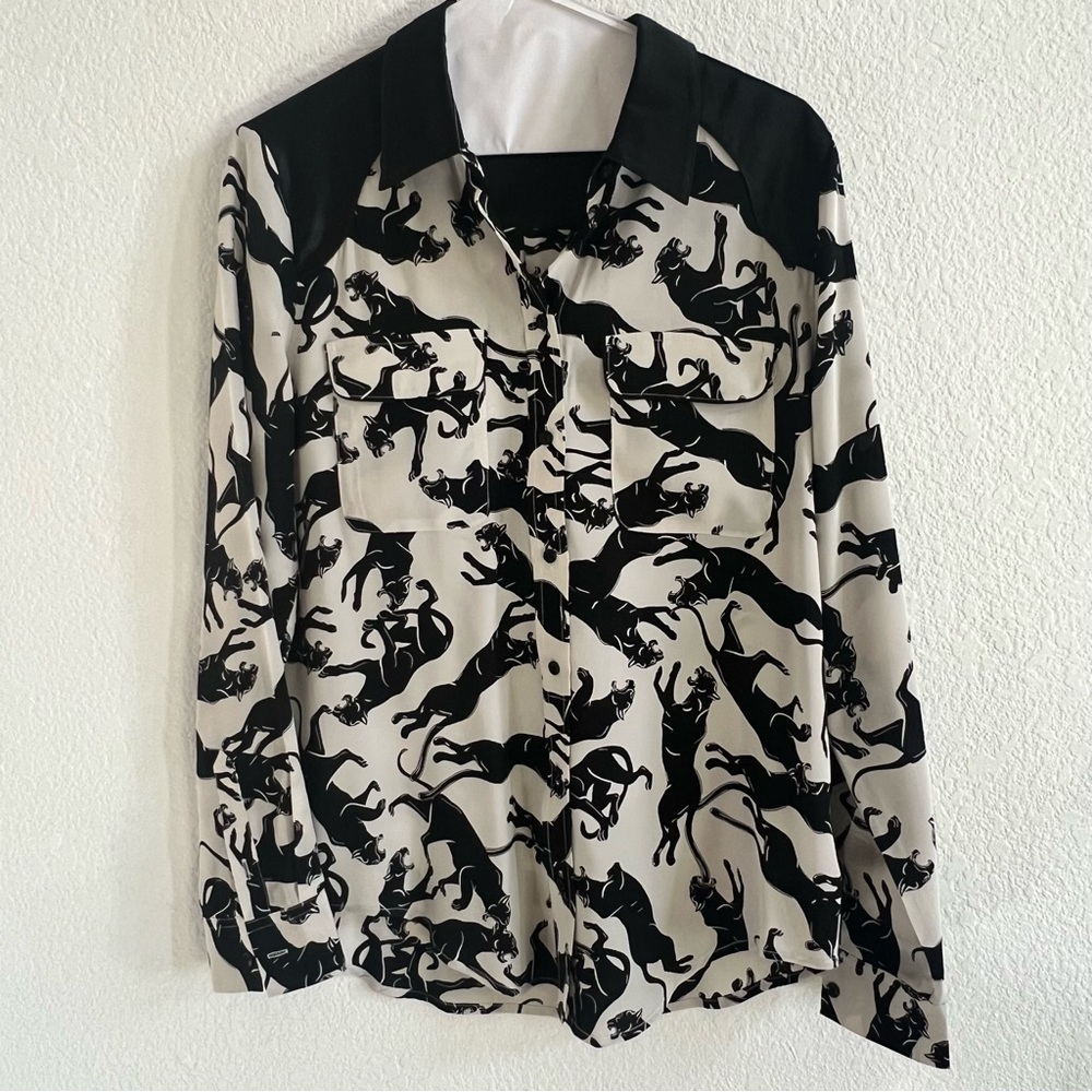 Anine Bing Panther blouse 100% silk